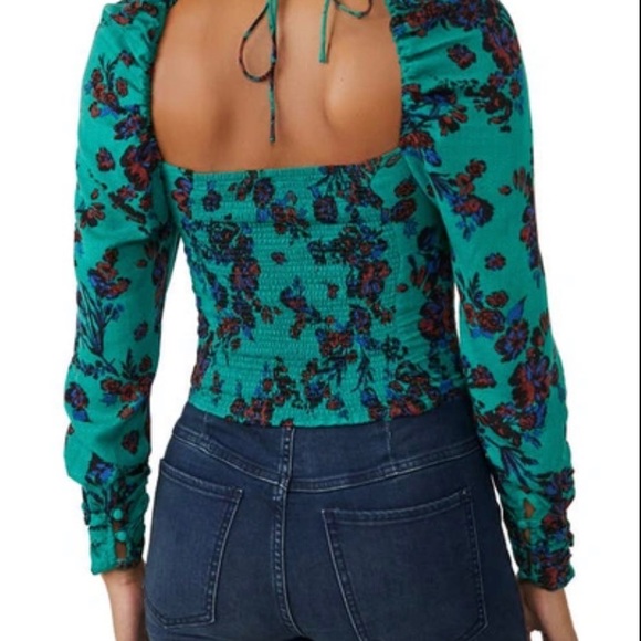 Free People Hilary Printed Top NWT - Picture 4 of 12